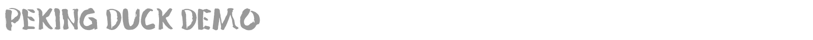 Peking Duck font preview